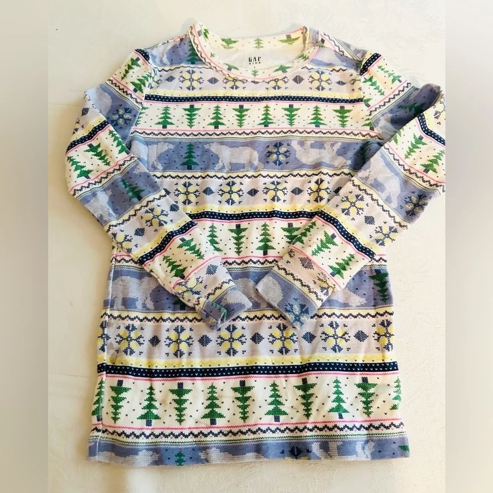 SET of 2 Winter Fair Isle Pajama Tops Only